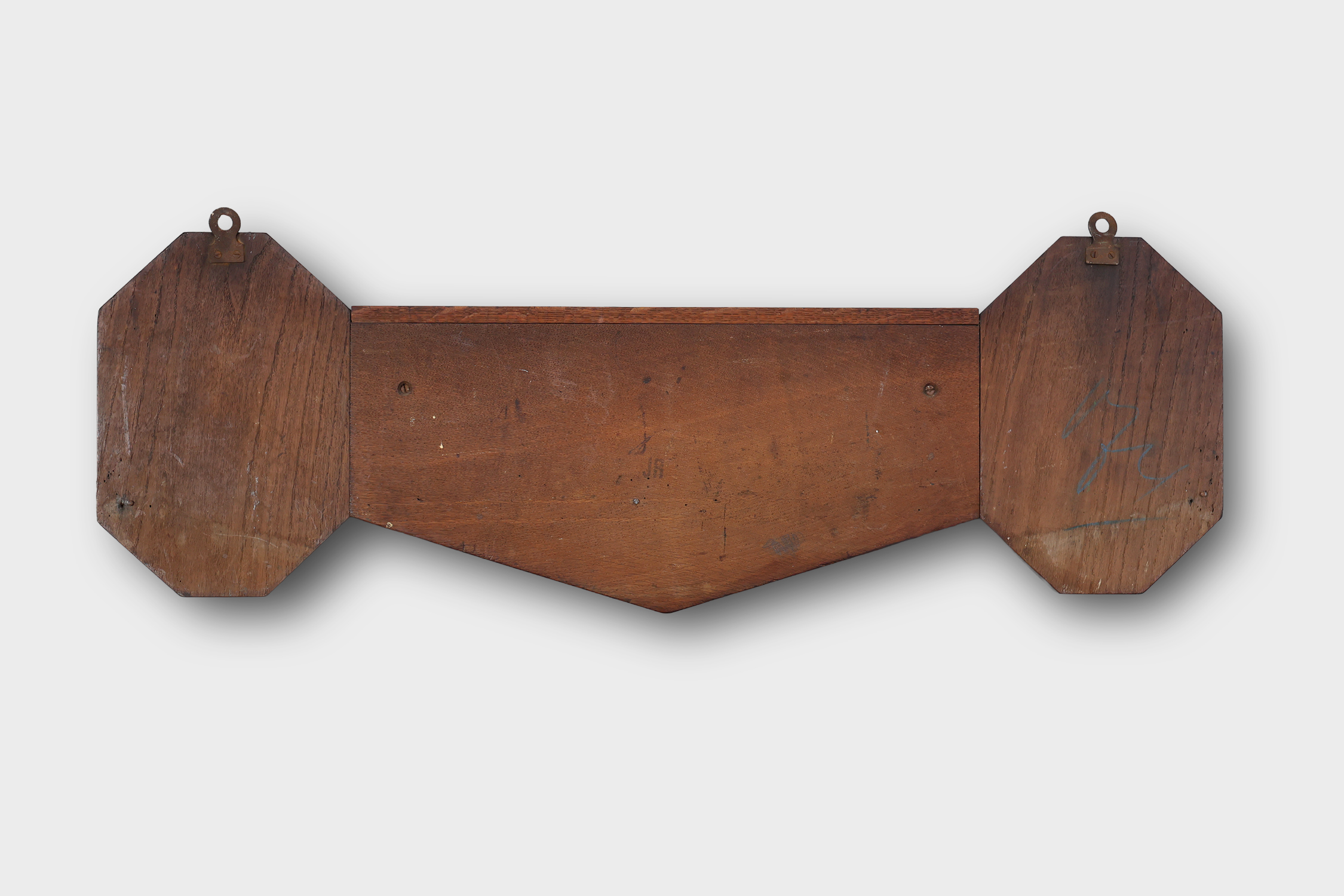 Art Deco coatrack in oak and copper, Belgium 1920sthumbnail
